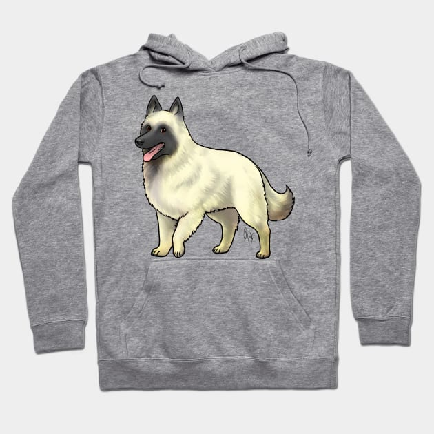 Dog - Belgian Tervuren - Cream and Black Hoodie by Jen's Dogs Custom Gifts and Designs